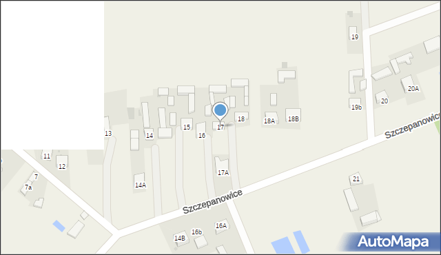 Szczepanowice, Szczepanowice, 17, mapa Szczepanowice