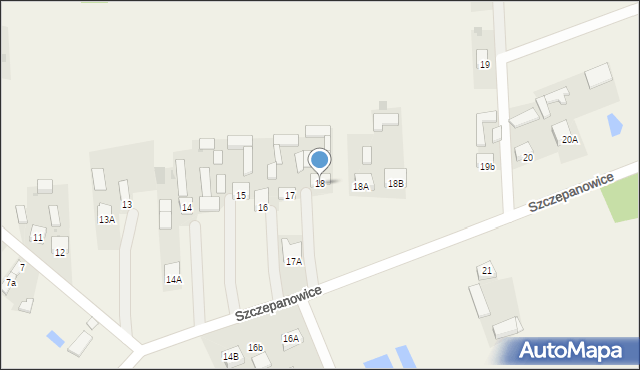 Szczepanowice, Szczepanowice, 18, mapa Szczepanowice