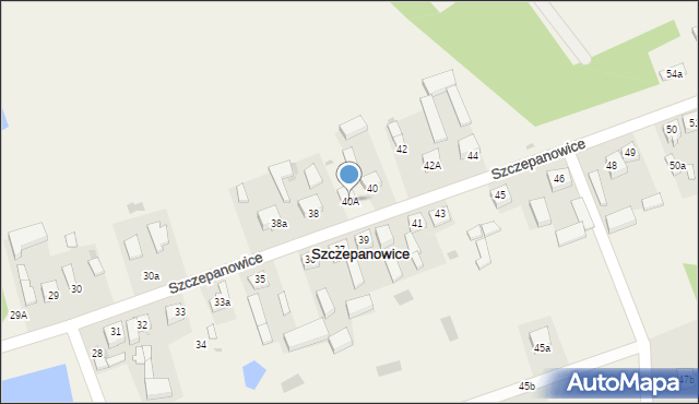 Szczepanowice, Szczepanowice, 40A, mapa Szczepanowice