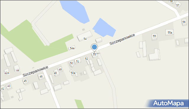 Szczepanowice, Szczepanowice, 53, mapa Szczepanowice