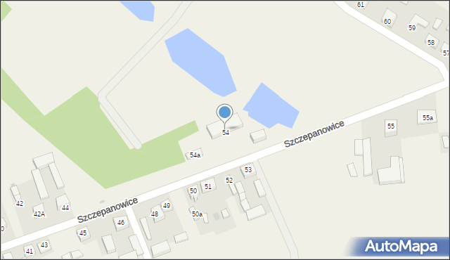 Szczepanowice, Szczepanowice, 54, mapa Szczepanowice