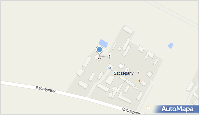 Szczepany, Szczepany, 10, mapa Szczepany