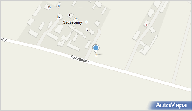 Szczepany, Szczepany, 4, mapa Szczepany