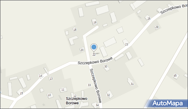 Szczepkowo Borowe, Szczepkowo Borowe, 22, mapa Szczepkowo Borowe