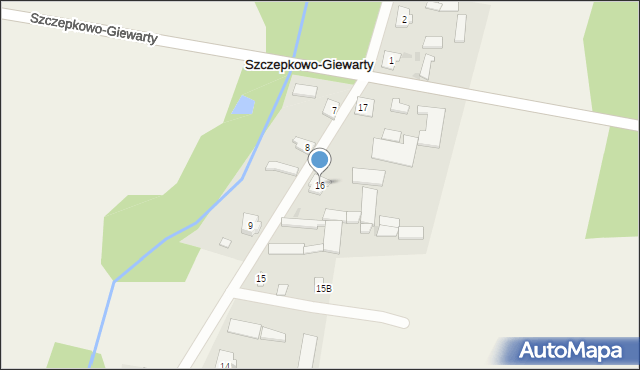 Szczepkowo-Giewarty, Szczepkowo-Giewarty, 16, mapa Szczepkowo-Giewarty