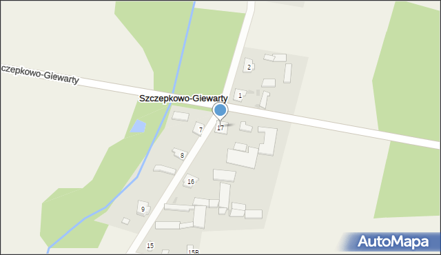 Szczepkowo-Giewarty, Szczepkowo-Giewarty, 17, mapa Szczepkowo-Giewarty