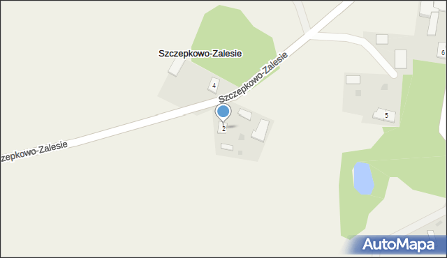 Szczepkowo-Zalesie, Szczepkowo-Zalesie, 2, mapa Szczepkowo-Zalesie