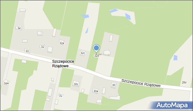 Szczepocice Rządowe, Szczepocice Rządowe, 32d, mapa Szczepocice Rządowe