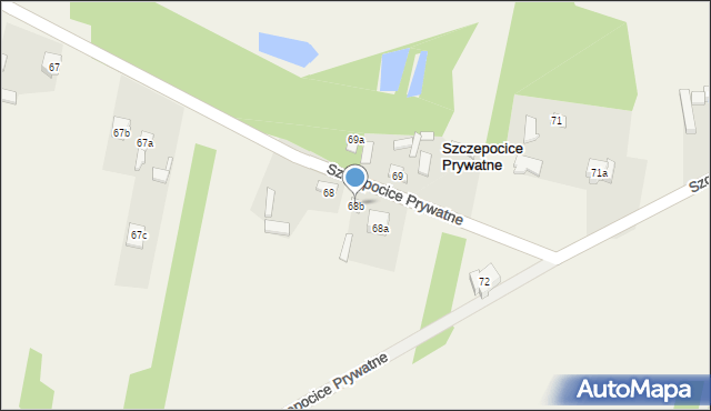 Szczepocice Rządowe, Szczepocice Rządowe, 68b, mapa Szczepocice Rządowe