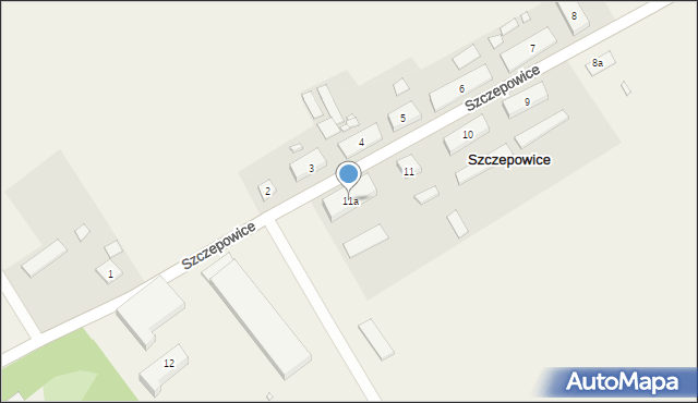 Szczepowice, Szczepowice, 11a, mapa Szczepowice