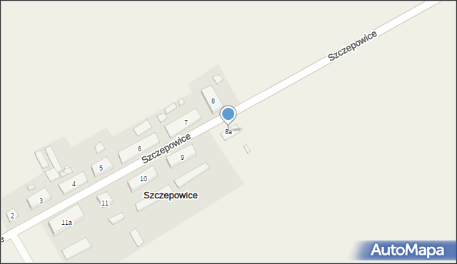 Szczepowice, Szczepowice, 8a, mapa Szczepowice