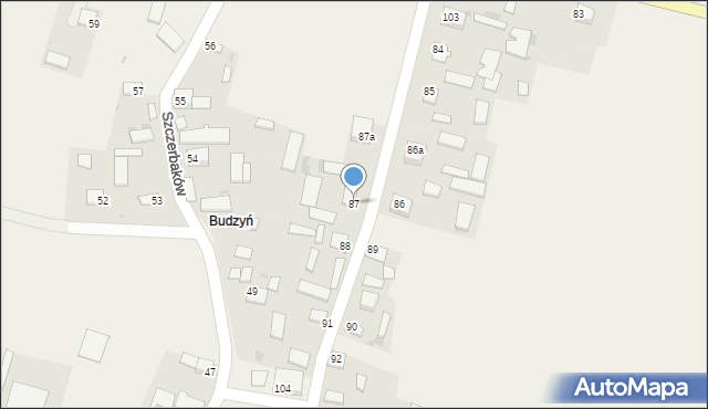 Szczerbaków, Szczerbaków, 87, mapa Szczerbaków