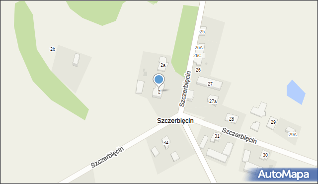 Szczerbięcin, Szczerbięcin, 2, mapa Szczerbięcin