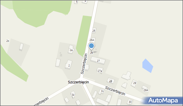 Szczerbięcin, Szczerbięcin, 26, mapa Szczerbięcin