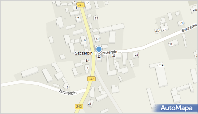 Szczerbin, Szczerbin, 22, mapa Szczerbin