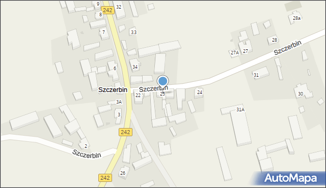 Szczerbin, Szczerbin, 25, mapa Szczerbin