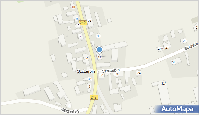 Szczerbin, Szczerbin, 34, mapa Szczerbin