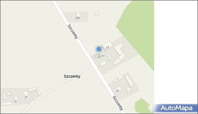 Szczerby, Szczerby, 12, mapa Szczerby