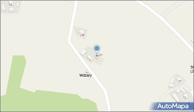 Szczereż, Szczereż, 58, mapa Szczereż