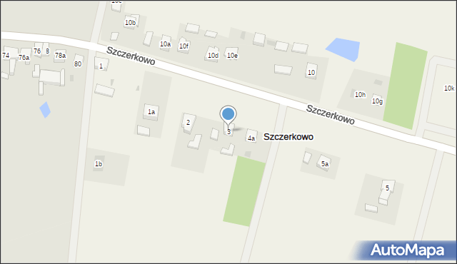 Szczerkowo, Szczerkowo, 3, mapa Szczerkowo