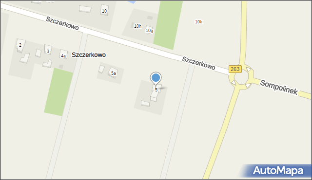 Szczerkowo, Szczerkowo, 5, mapa Szczerkowo