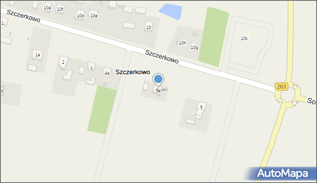 Szczerkowo, Szczerkowo, 5a, mapa Szczerkowo