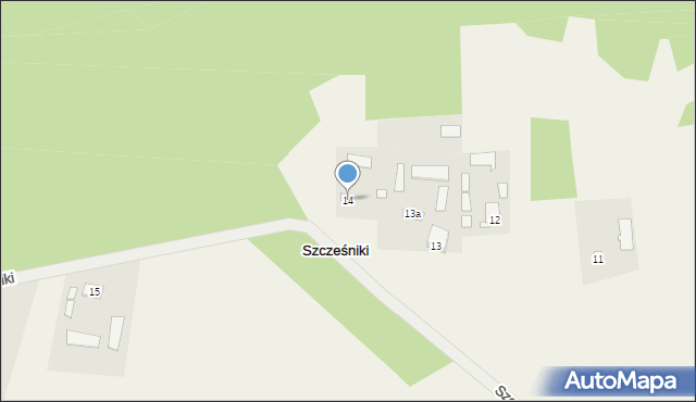 Szcześniki, Szcześniki, 14, mapa Szcześniki