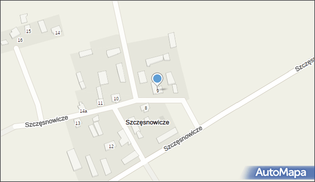 Szczęsnowicze, Szczęsnowicze, 9, mapa Szczęsnowicze