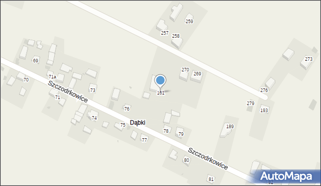 Szczodrkowice, Szczodrkowice, 161, mapa Szczodrkowice