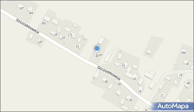 Szczodrkowice, Szczodrkowice, 22, mapa Szczodrkowice