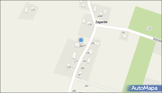 Szczodrkowice, Szczodrkowice, 266, mapa Szczodrkowice