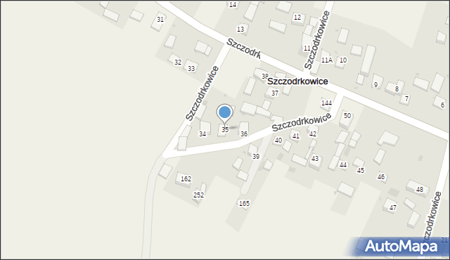 Szczodrkowice, Szczodrkowice, 35, mapa Szczodrkowice