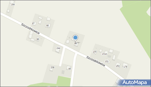 Szczodrkowice, Szczodrkowice, 99, mapa Szczodrkowice