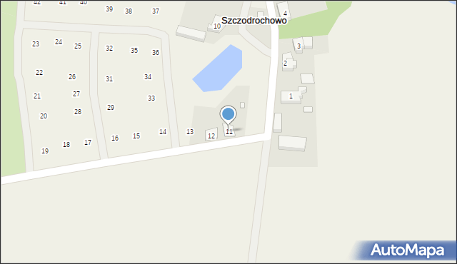 Szczodrochowo, Szczodrochowo, 11, mapa Szczodrochowo