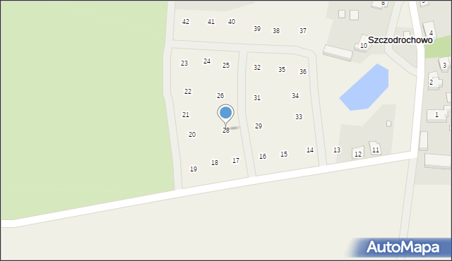 Szczodrochowo, Szczodrochowo, 28, mapa Szczodrochowo