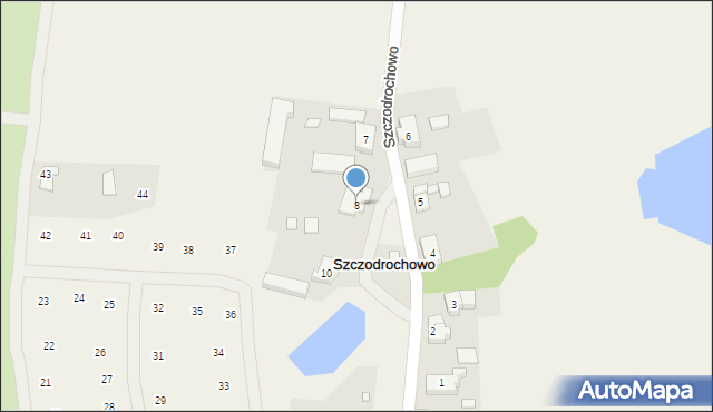 Szczodrochowo, Szczodrochowo, 8, mapa Szczodrochowo