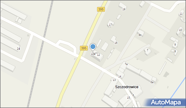 Szczodrowice, Szczodrowice, 12a, mapa Szczodrowice