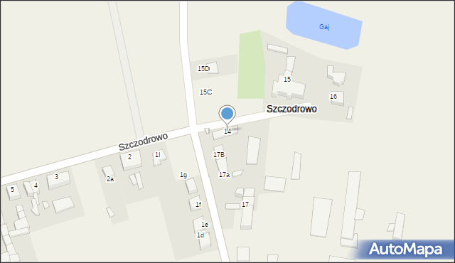 Szczodrowo, Szczodrowo, 14, mapa Szczodrowo