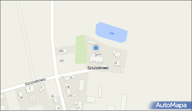 Szczodrowo, Szczodrowo, 15, mapa Szczodrowo