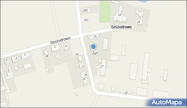 Szczodrowo, Szczodrowo, 17a, mapa Szczodrowo