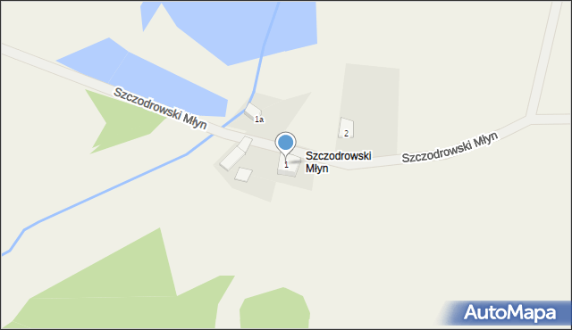 Szczodrowski Młyn, Szczodrowski Młyn, 1, mapa Szczodrowski Młyn