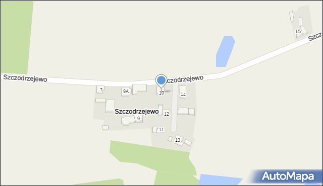 Szczodrzejewo, Szczodrzejewo, 10A, mapa Szczodrzejewo