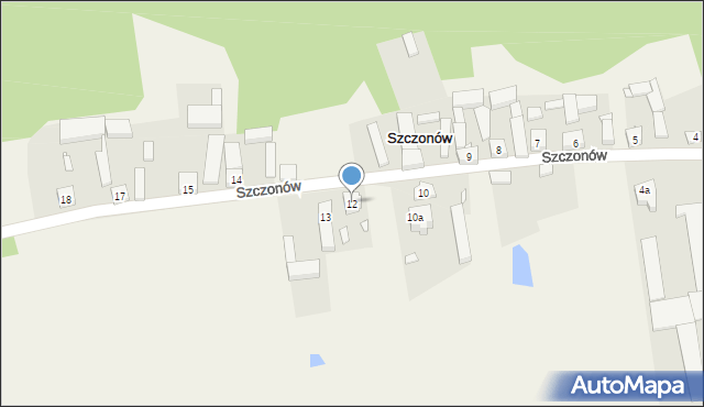 Szczonów, Szczonów, 12, mapa Szczonów