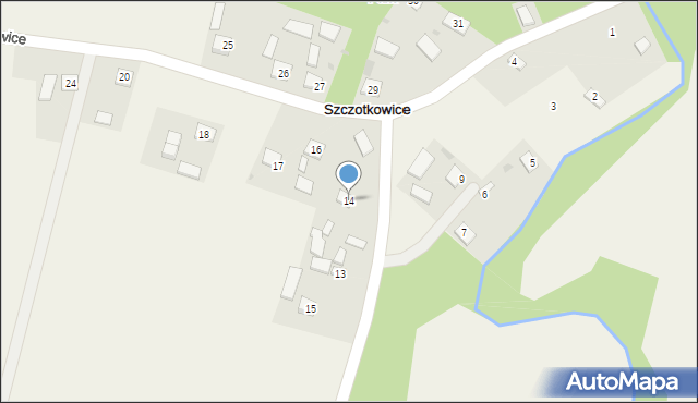 Szczotkowice, Szczotkowice, 14, mapa Szczotkowice