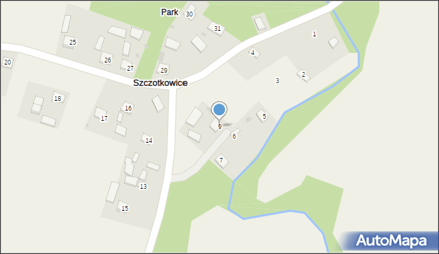 Szczotkowice, Szczotkowice, 9, mapa Szczotkowice