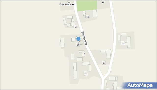 Szczucice, Szczucice, 16, mapa Szczucice