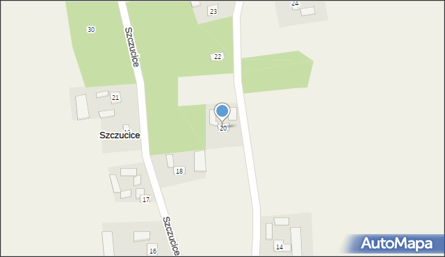 Szczucice, Szczucice, 20, mapa Szczucice