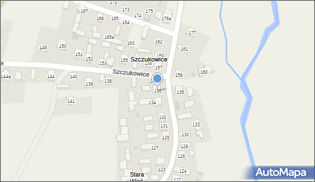 Szczukowice, Szczukowice, 136, mapa Szczukowice