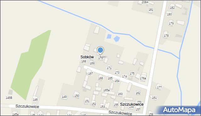 Szczukowice, Szczukowice, 170, mapa Szczukowice