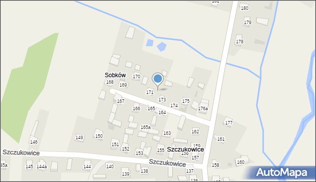 Szczukowice, Szczukowice, 172, mapa Szczukowice